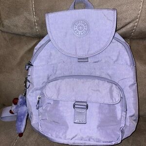 Kipling Lilac Backpack with Charm